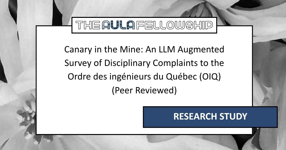 Canary in the Mine: An LLM Augmented Survey of Disciplinary Complaints to the Ordre des ingénieurs du Québec (OIQ) (Peer Reviewed)