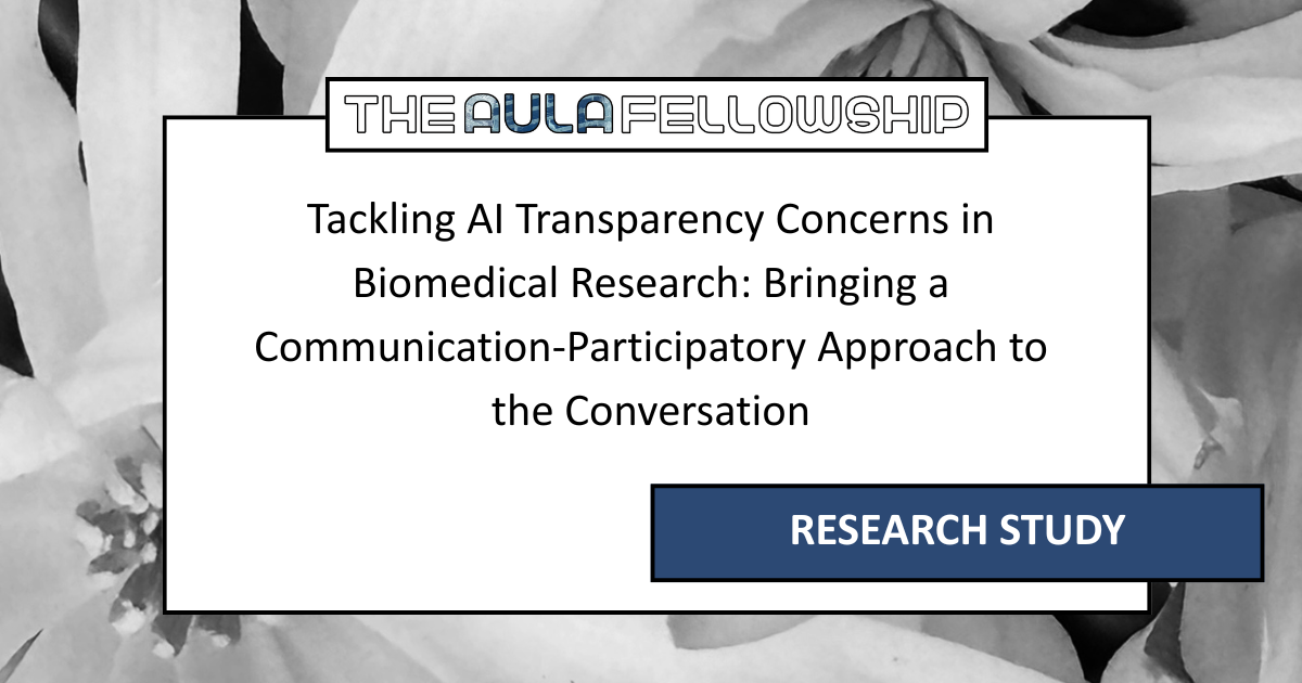 Tackling AI Transparency Concerns in Biomedical Research: Bringing a Communication-Participatory Approach to the Conversation