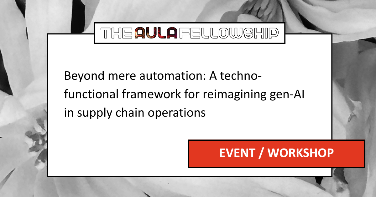 Beyond mere automation: A techno-functional framework for reimagining gen-AI in supply chain operations